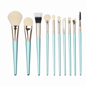 Make Up Brushes Set Makeup Brush Set 10 Pieces For Foundation Eyebrows Blush Eyeshadow Brushes Etc Makeup Tools Set(Blue)