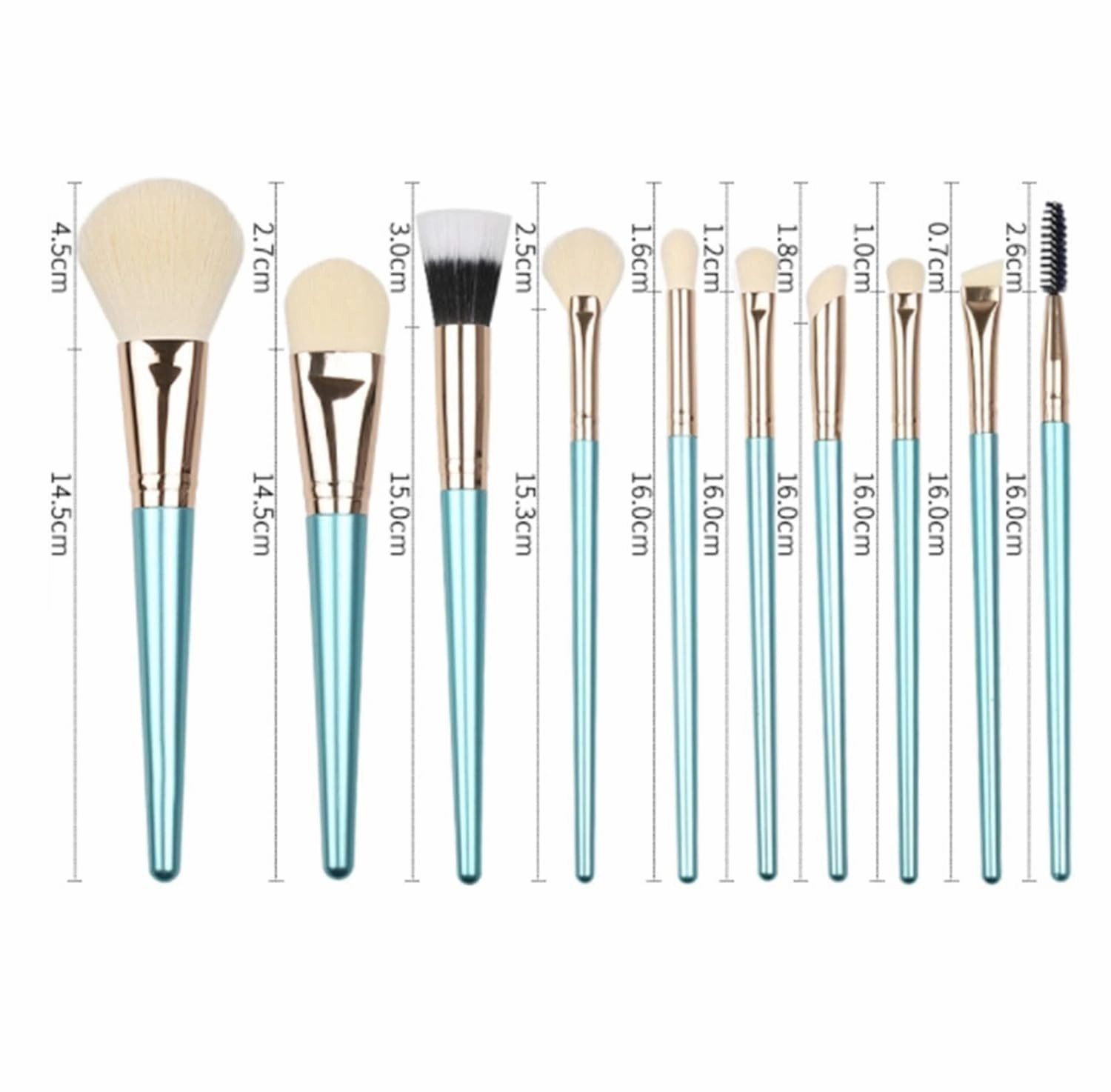 Make Up Brushes Set Makeup Brush Set 10 Pieces For Foundation Eyebrows Blush Eyeshadow Brushes Etc Makeup Tools Set(Blue)