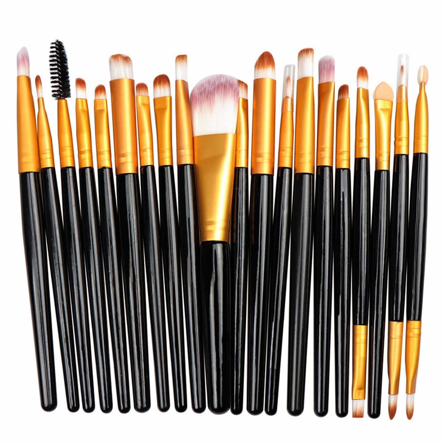 Makeup Brushes 20pcs Proffesional Cosmetics for Face Makeup Brush Set Powder Concealer Eyeshadow Eyebrow Lip Brush Beauty Tools Makeup Brushes (Black)