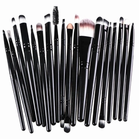 Makeup Brushes 20pcs Proffesional Cosmetics for Face Makeup Brush Set Powder Concealer Eyeshadow Eyebrow Lip Brush Beauty Tools Makeup Brushes (Black)