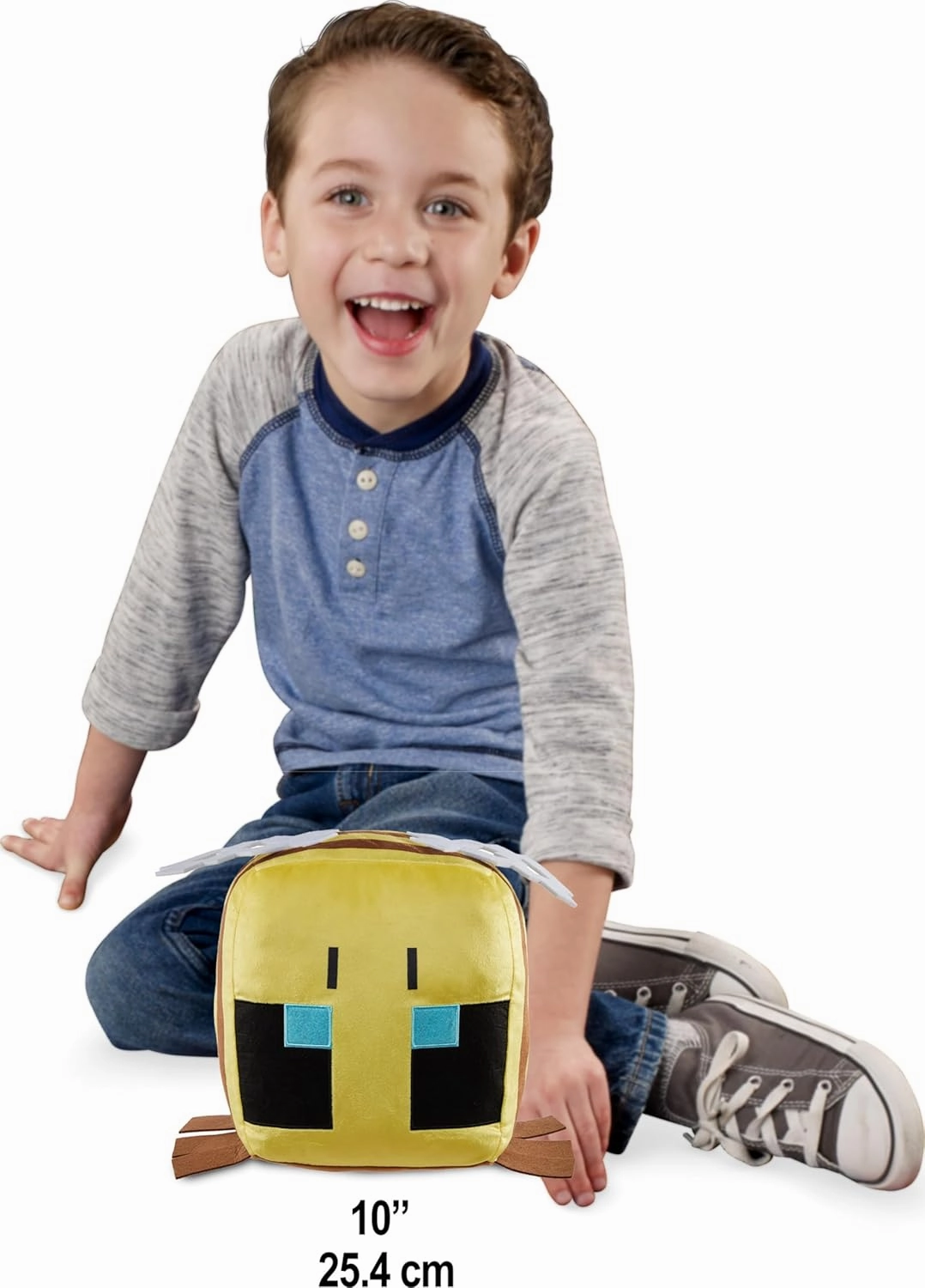 Mattel Minecraft Cuutopia Bee Plush, 10-inch Soft Rounded Pillow Doll, Video Game-Inspired Collectible Toy