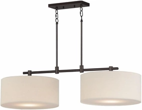 Maxim Bongo - 2 Light Linear Pendant-9.75 Inches Tall and 16 Inches Wide-Oil Rubbed Bronze Finish