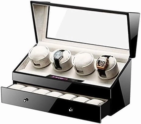 Mechanical Watch Automatic Slient Motor Rotation Storage Display Case Box for Mens Womens