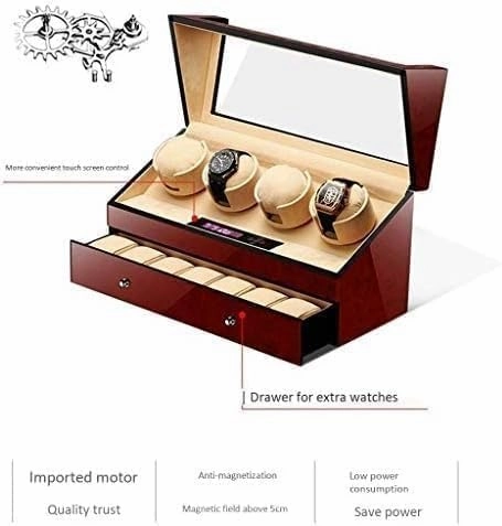 Mechanical Watch Automatic Slient Motor Rotation Storage Display Case Box for Mens Womens