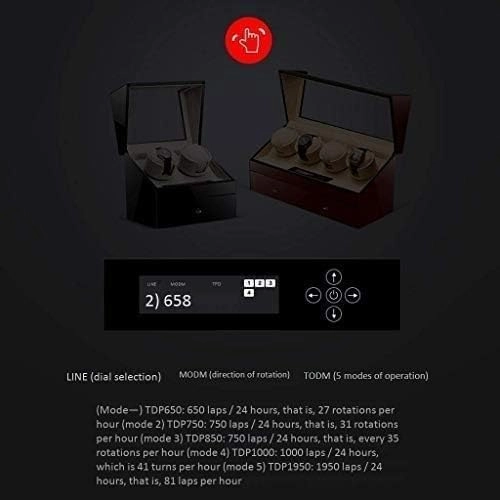 Mechanical Watch Automatic Slient Motor Rotation Storage Display Case Box for Mens Womens