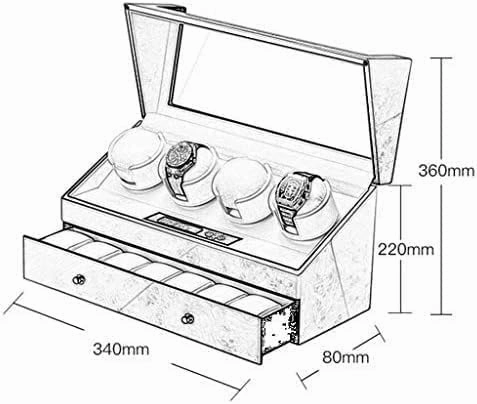 Mechanical Watch Automatic Slient Motor Rotation Storage Display Case Box for Mens Womens