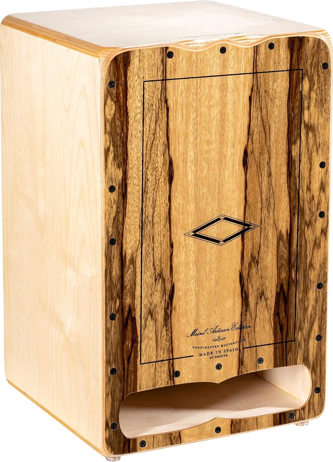 Meinl Percussion Artisan Edition Cajon with Internal Strings for Snare Effect and Forward Facing Ports, Limba/Baltic Birch — Made in Spain — Cantina Line, 2-Year Warranty (AECLLI)