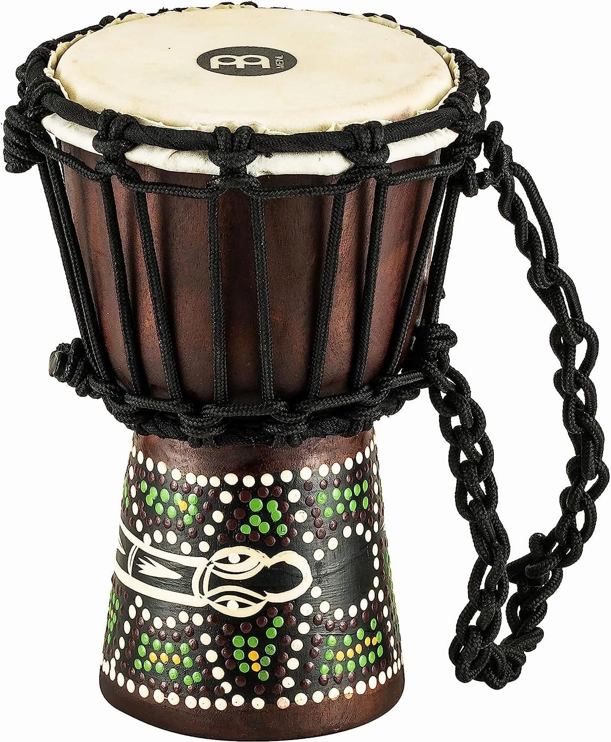 Meinl Percussion African Style Mini Djembe Drum for Room Decoration — NOT Made in China — Hand Painted Mahogany Wood, 2-Year Warranty (HDJ6-XXS)