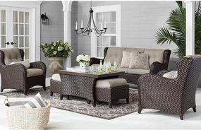 Member's Mark Agio Heritage 6-Piece Deep Seating Patio Set with Sunbrella Fabric - Shale