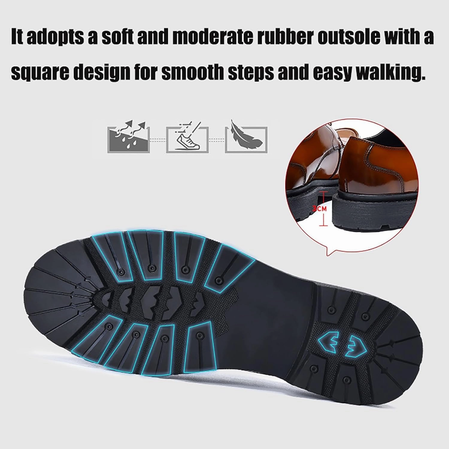 Men's Premium Cowhide Leather Dress Shoes - Classic Lace-up Breathable Oxfords Pigskin Insole Rubber Sole,for Business Meetings & Formal Events