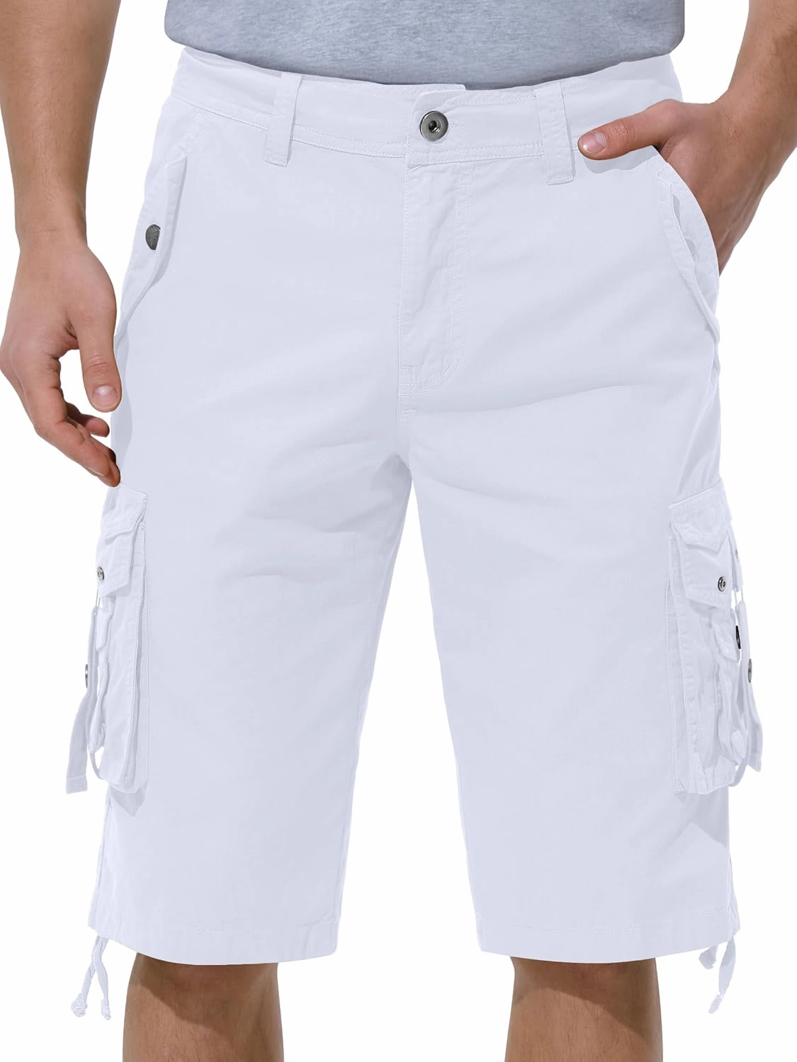 Mens Cargo Shorts Casual Shorts Hiking Shorts Below Knee Relaxed Fit Multi Pockets Running Joggers Outdoor Mens Shorts