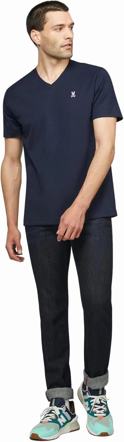 Mens Gray Classic V Neck TEE - B6U100CRPC