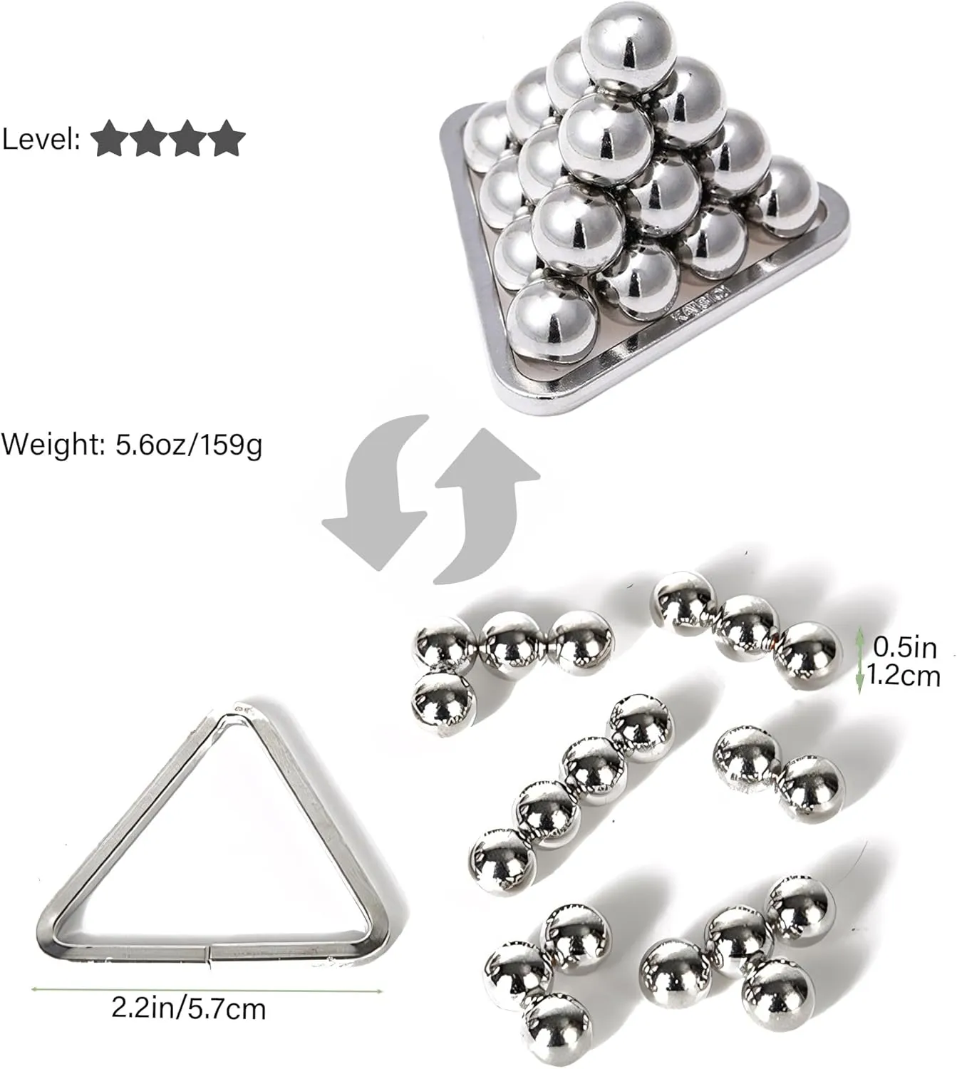 Metal Brain Teasers Puzzles- 3D Unlock Interlocking Puzzles IQ Logic Test Disentanglement Educational Toy Gifts for Adults (Bundle-5E)