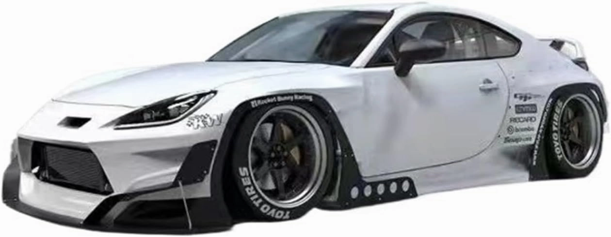 Metal Vehicles Toys 1/64 for Toyota GR86 Rocket Bunny Rocket Bunny Realistic Alloys Car Model Classic Sedan Decoration Home Or Office Décor(White)