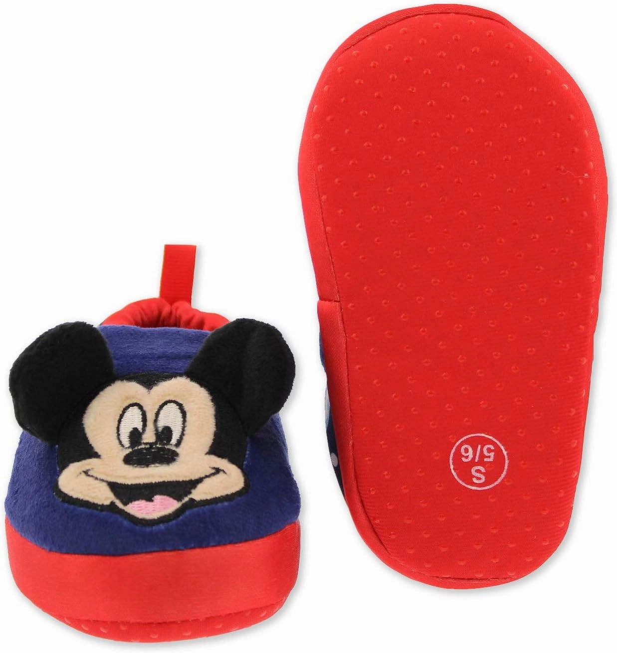 Mickey Mouse Toddler Boy's Plush A-Line Slippers with 3D Ears