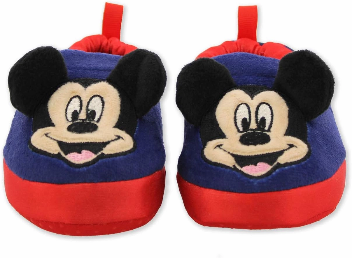 Mickey Mouse Toddler Boy's Plush A-Line Slippers with 3D Ears