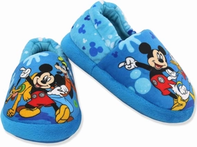 Mickey Mouse Toddler Boy's Plush A-Line Slippers with 3D Ears