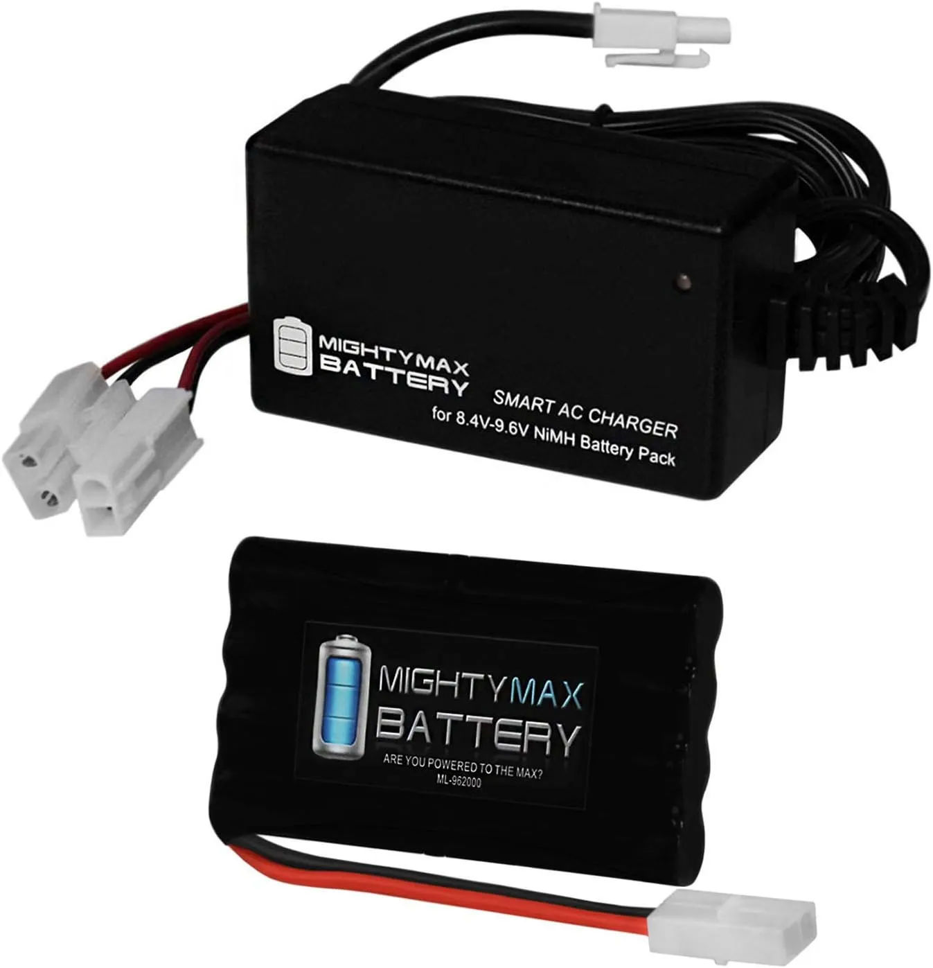 Mighty Max Battery 9.6V 2000mAh NiMh Replacement Battery for Nikko RC Cars   Smart Charger
