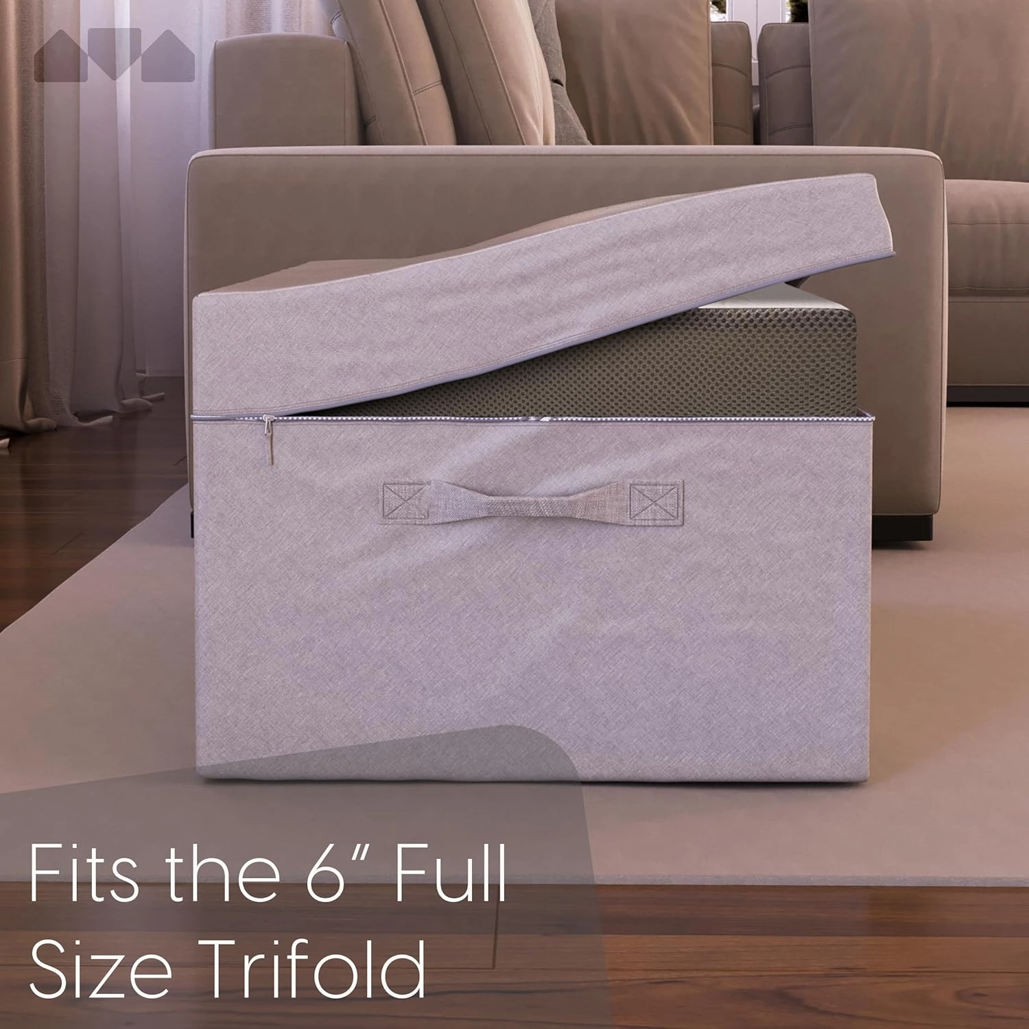 Milliard Carry Case for Tri-Fold Mattress, Fits up to 6 inch Full (52 inches x 24.5 inches x 18 inches)