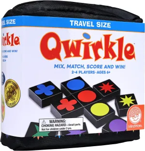 Mindware | Qwirkle: Travel (New) | Board Game | Ages 6  | 2-4 Players | 45 Minutes Playing Time