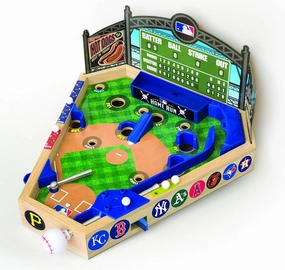 MLB Wooden Pinball Baseball Game 14 x 12 x 8 inches