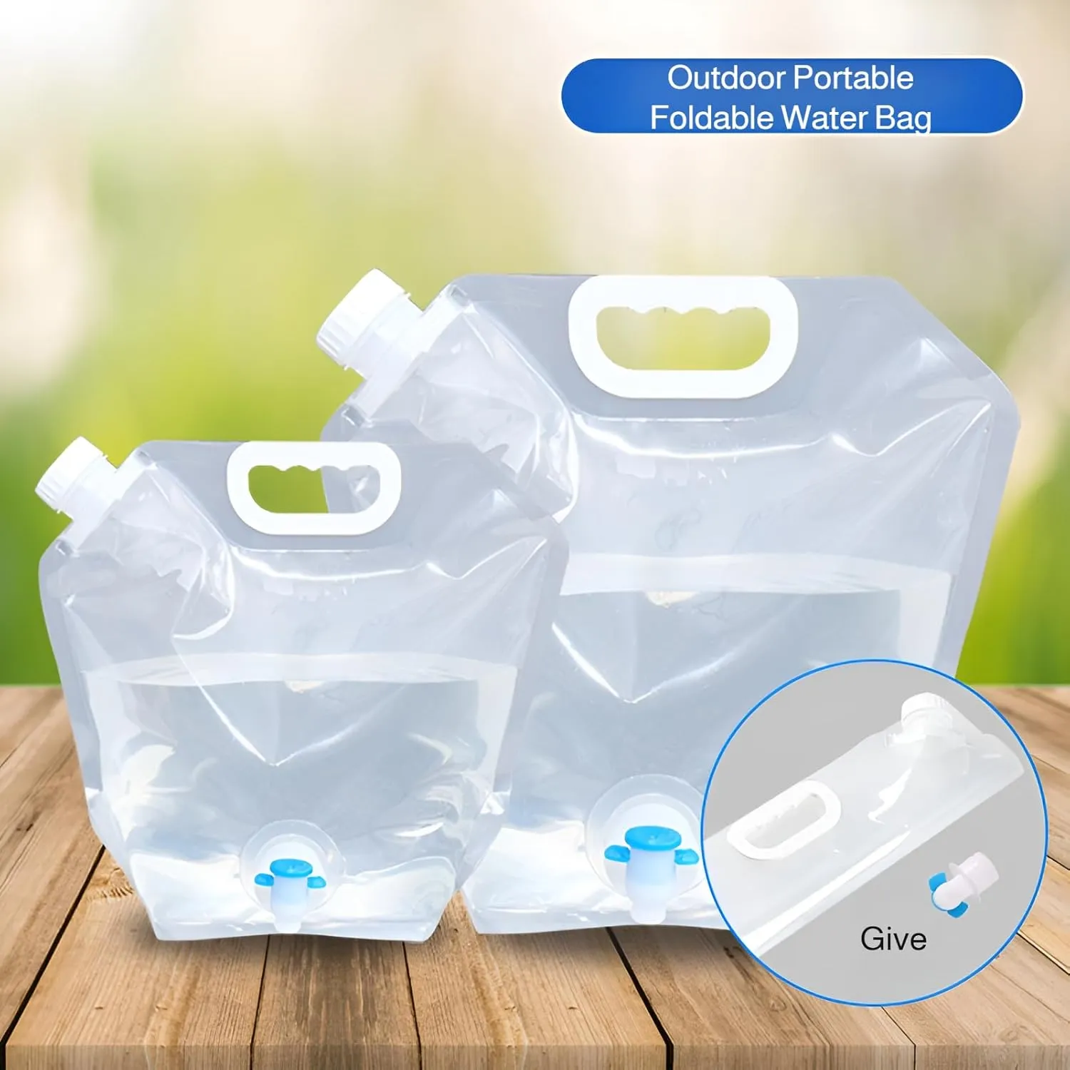 Mokcoliy]Collapsible Water Container, BPA Free 2.6 Gallon Jug for Camping & Hiking, Leak-Proof & Freezable, for Backpacking & Emergency Use