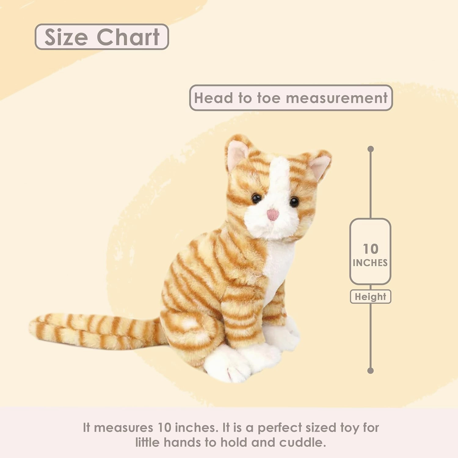 MON AMI Chichi The Kitty Stuffed Animal – 10”, Cat Plushies, Use as Toy or Nursery Décor, for Kids of All Ages