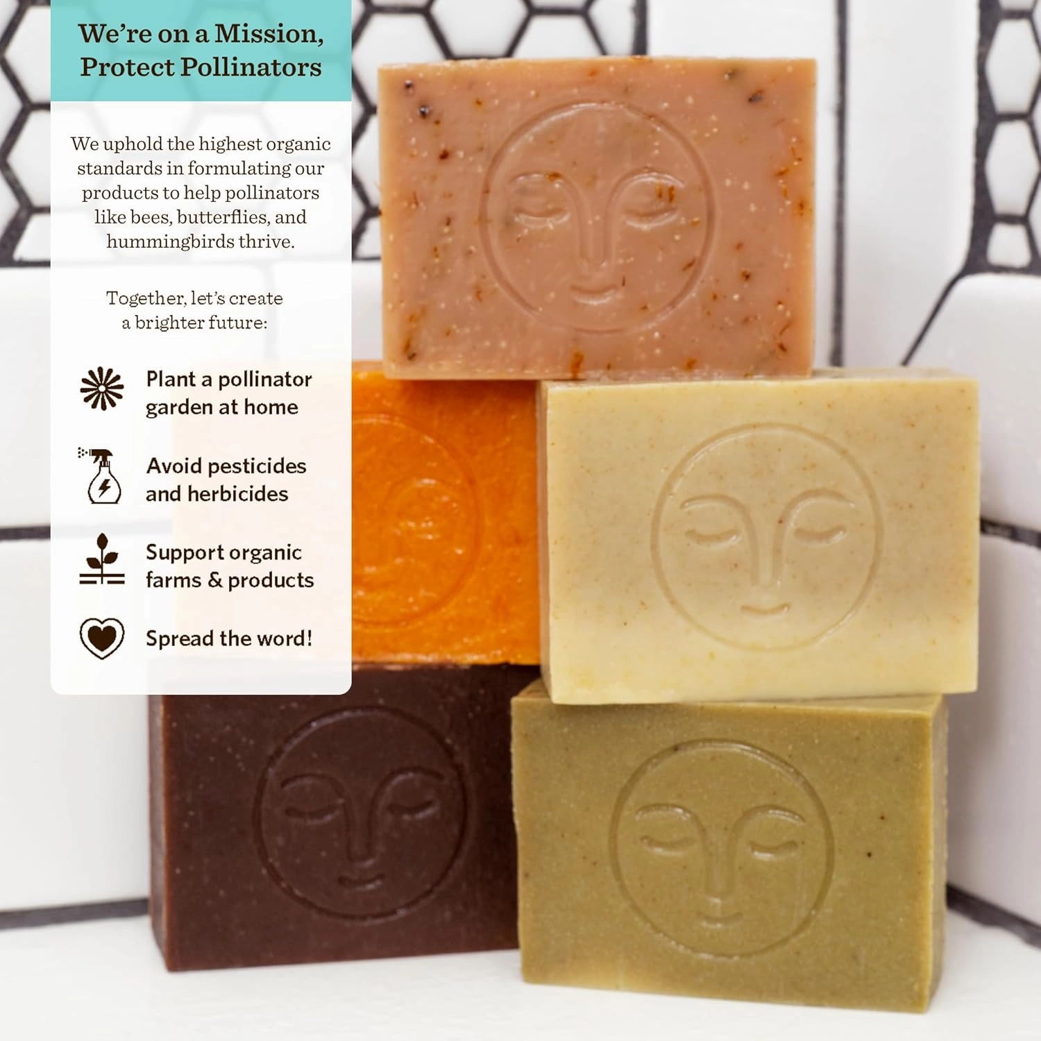 Moon Valley Organics Natural Body Wash and Face Wash Soap Bar Natural Bar Soap, Pack of 3, Mint