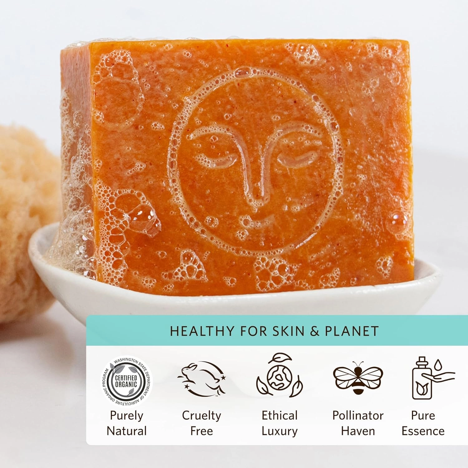 Moon Valley Organics Natural Body Wash and Face Wash Soap Bar Natural Bar Soap, Pack of 3, Mint