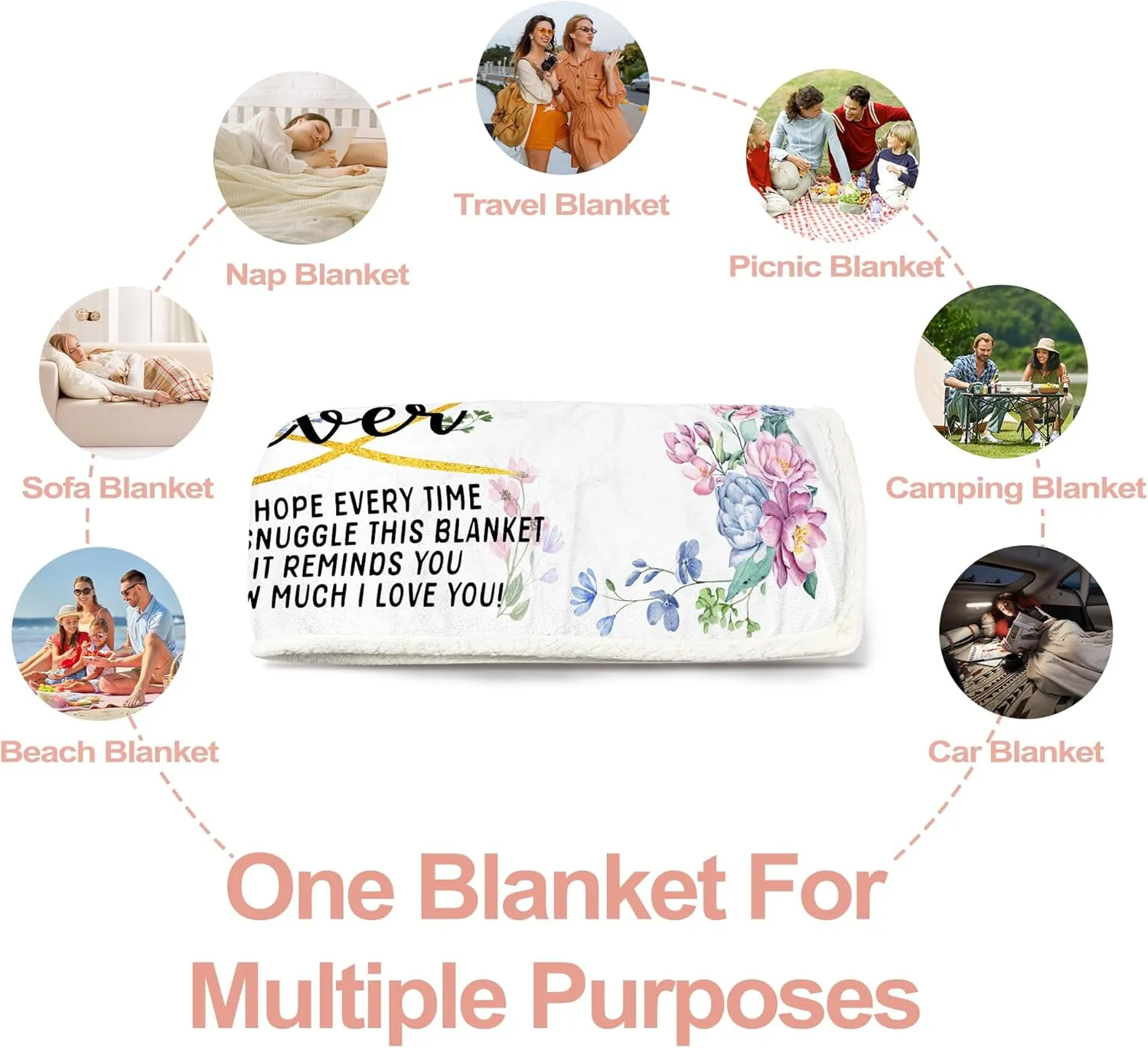 Mothers Day Grandma Gifts, Gift for Grandma Wearable Blanket, Great Grandma Hoodie Blanket from Grandkids, Thoughtful Grandma Hooded Blanket 47x72 In for Birthday, Grandparents Day, Christmas