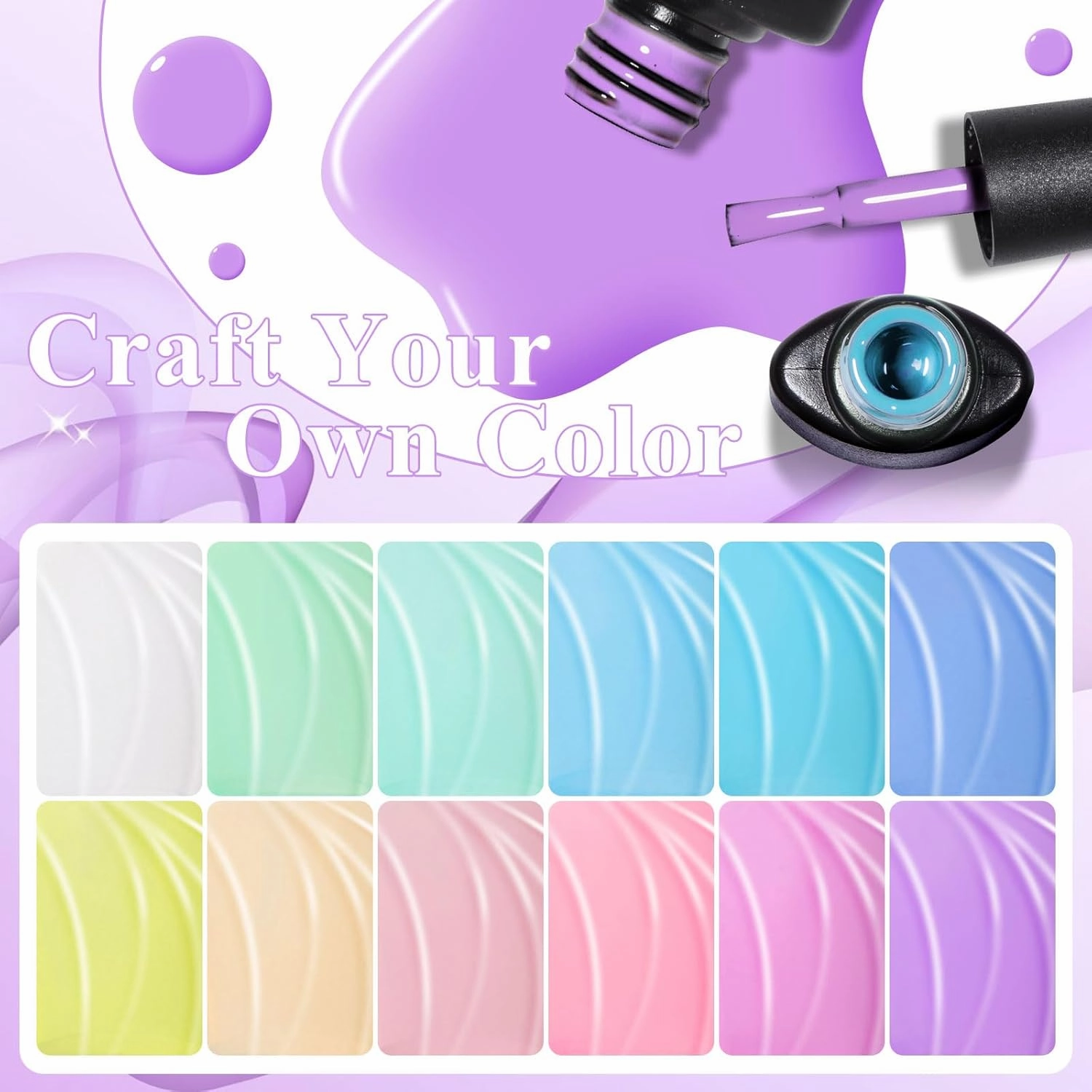 MTSSII Jelly Gel Nail Polish Set Nude Gel Polish 18 Colors Crystal Gel Polish Kit Transparent Pink Lavender Purple Blue Jelly Nail Polish Set Nail Art Gel DIY Gift