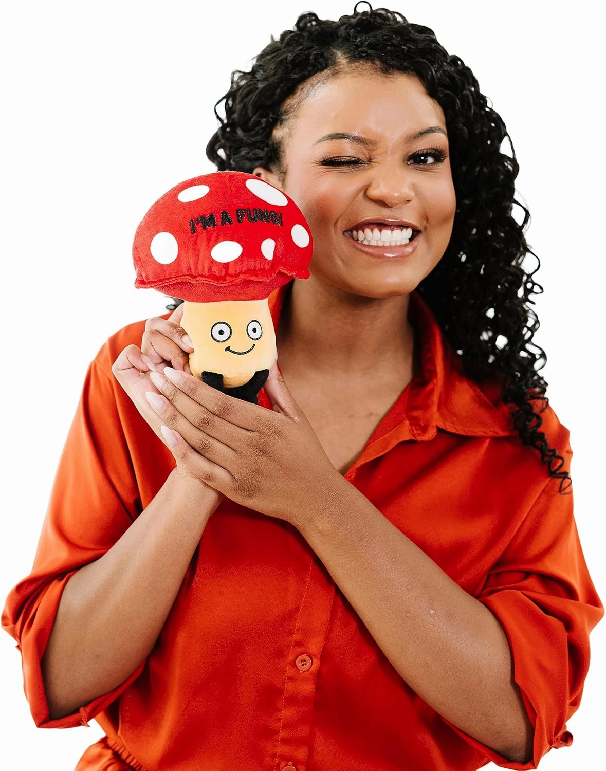 Mushroom Plushie - I'm A Fungi Punny Mushroom Plush, Gift for Food Lovers, Cute Food Plush Toy for Gifting