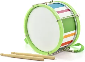 MUSICUBE Kids Drum Set 8-Inch Wooden Drum Toys with an Adjustable Strap and 2 Drumsticks Educational Baby Musical Toys Drum Sensory Musical Instrument Toys for Toddler Boys & Girls Gift Packing
