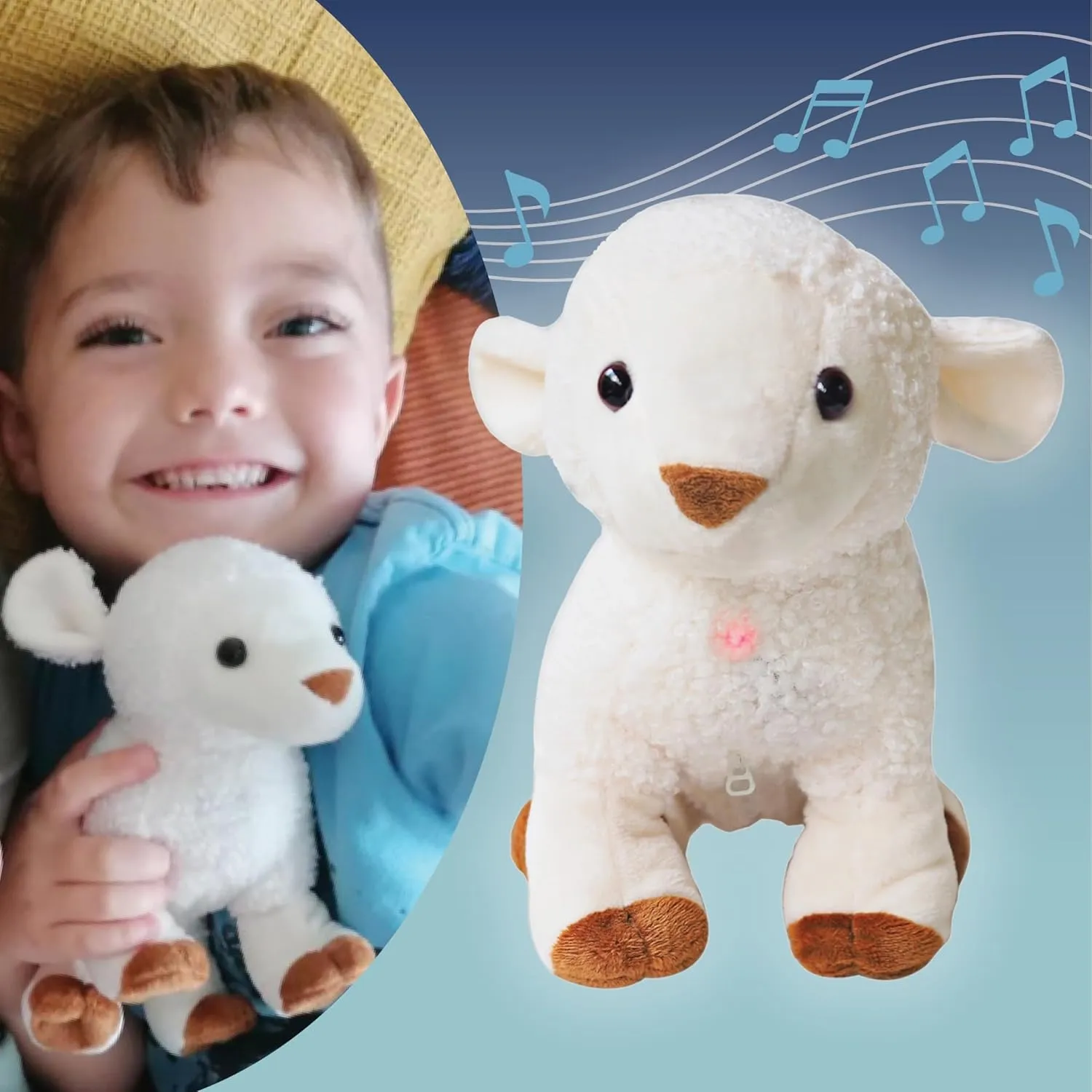 My Little Lamb - Singing Lamb w/Audio Bible, Stories and Songs (3 ), Musical Stuffed Animal for Baby – Christian Toy for Children to Help Sleep & Memorize The Bible – Ideal Gift for Kids