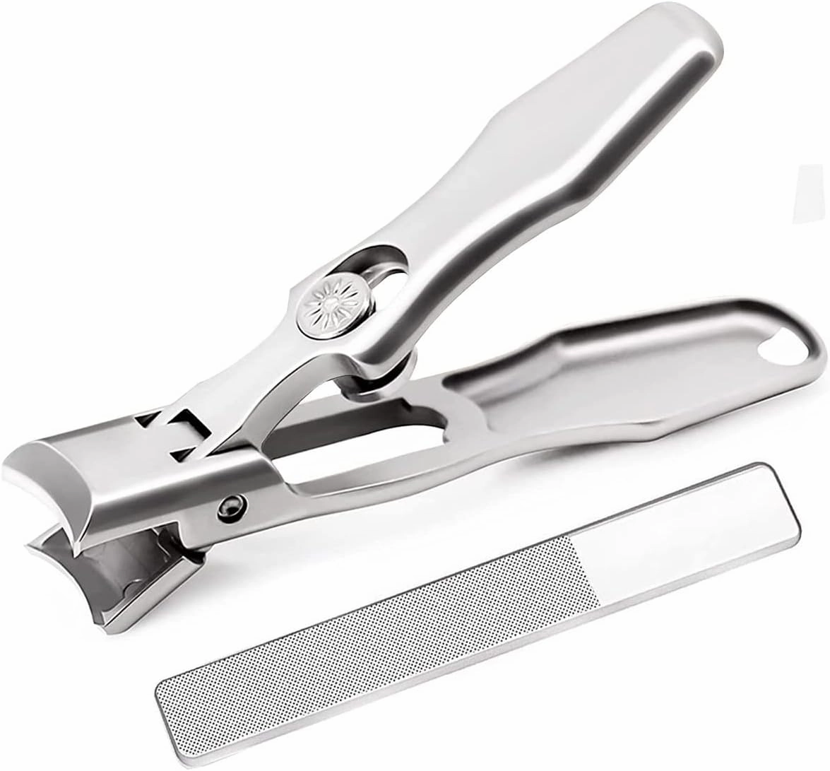 Nail Clippers for Men Thick Nails, Large Toe Nail Clipper, Heavy Duty Stainless Steel Wide Jaw Opening, Fingernail Cutters for Adult Seniors Women