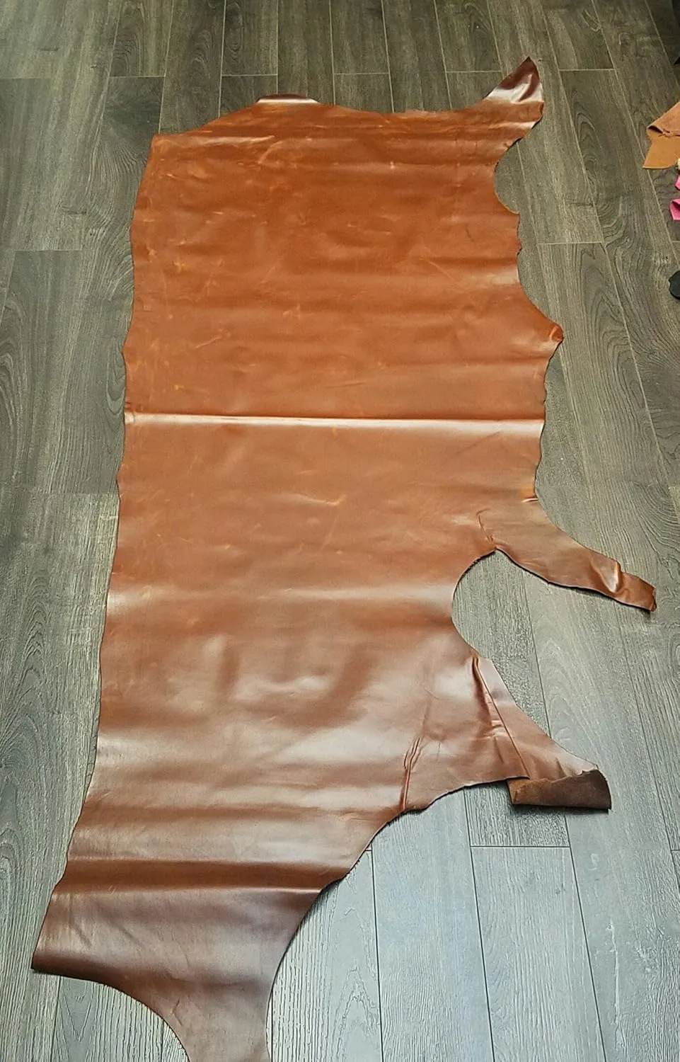 NAT Leathers Tan Brown Oil Pull-up Nappa Soft Upholstery Handbag Cowhide Genuine Cow Leather Piece Hide Skin (12" X 20" Cutting)