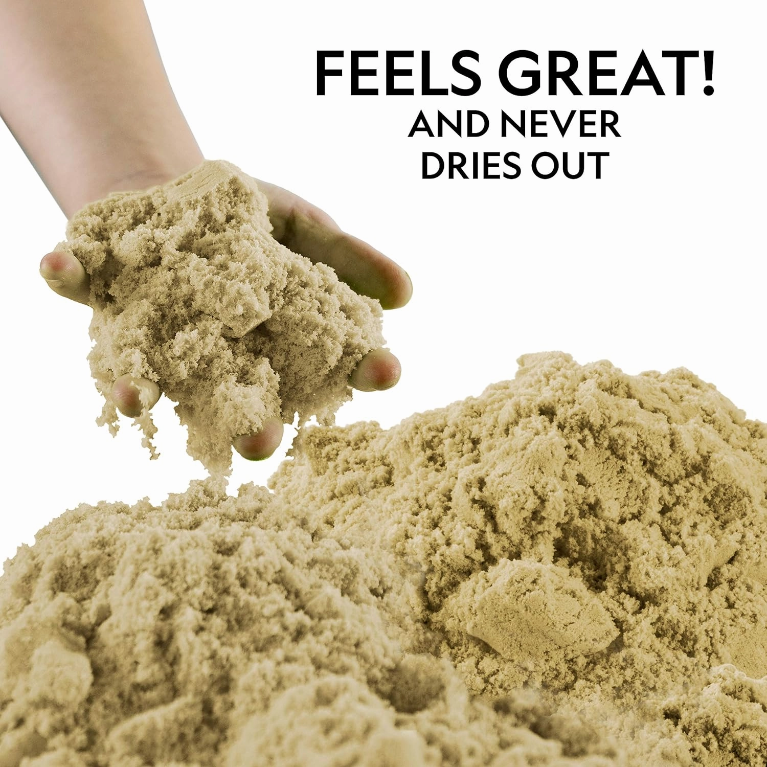 National Geographic Blue Marble Moon Sand - 12 Lbs. of Play Sand with Castle Molds (Natural) - A Fun No Mess Sensory Activity, Sensory Bin Filler
