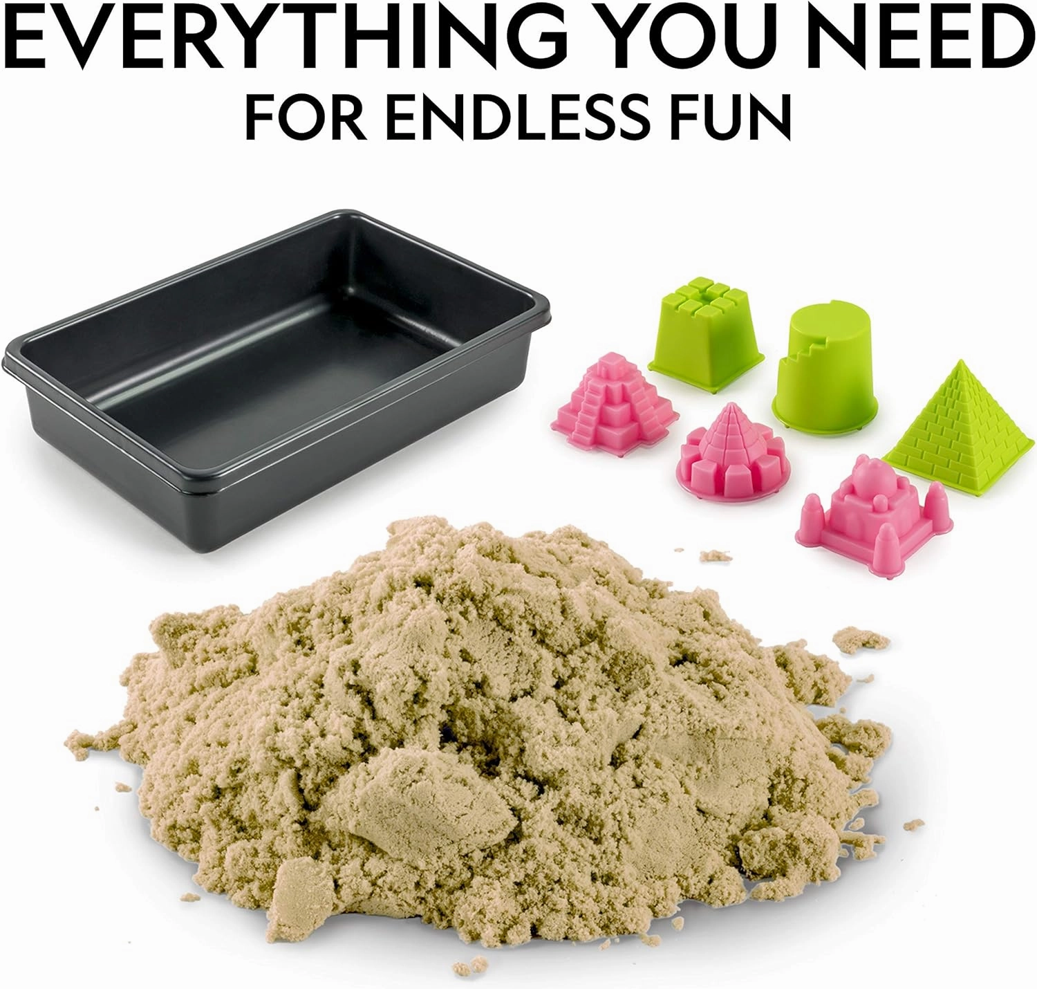 National Geographic Blue Marble Moon Sand - 12 Lbs. of Play Sand with Castle Molds (Natural) - A Fun No Mess Sensory Activity, Sensory Bin Filler