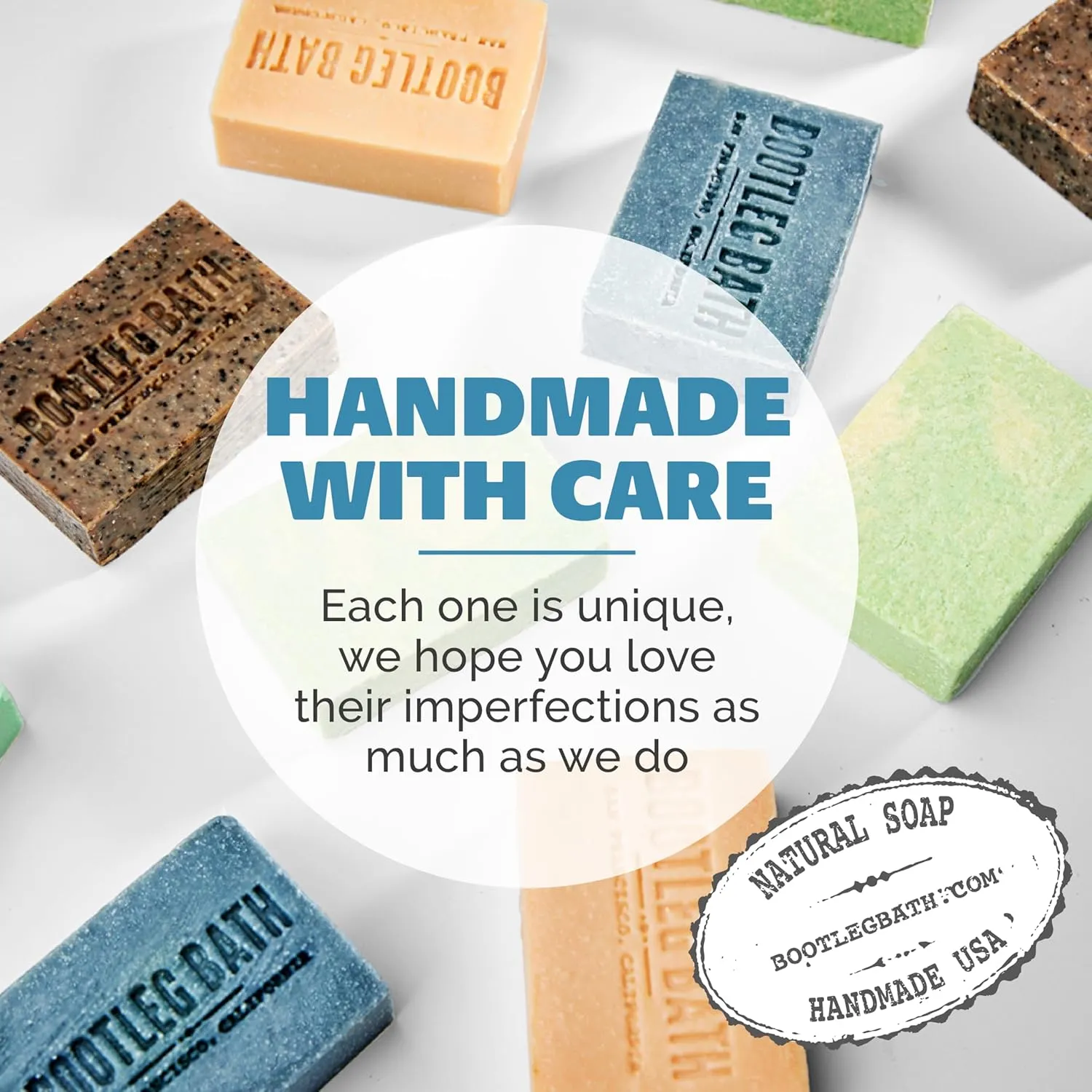 Natural Exfoliating Bar Soap- Menthol and Pumice Scrub Bar, Natural Menthol with Pumice Sand, Natural Body Soap Made in USA for Men and Women, Eco Friendly, 4.4 oz Each Bar