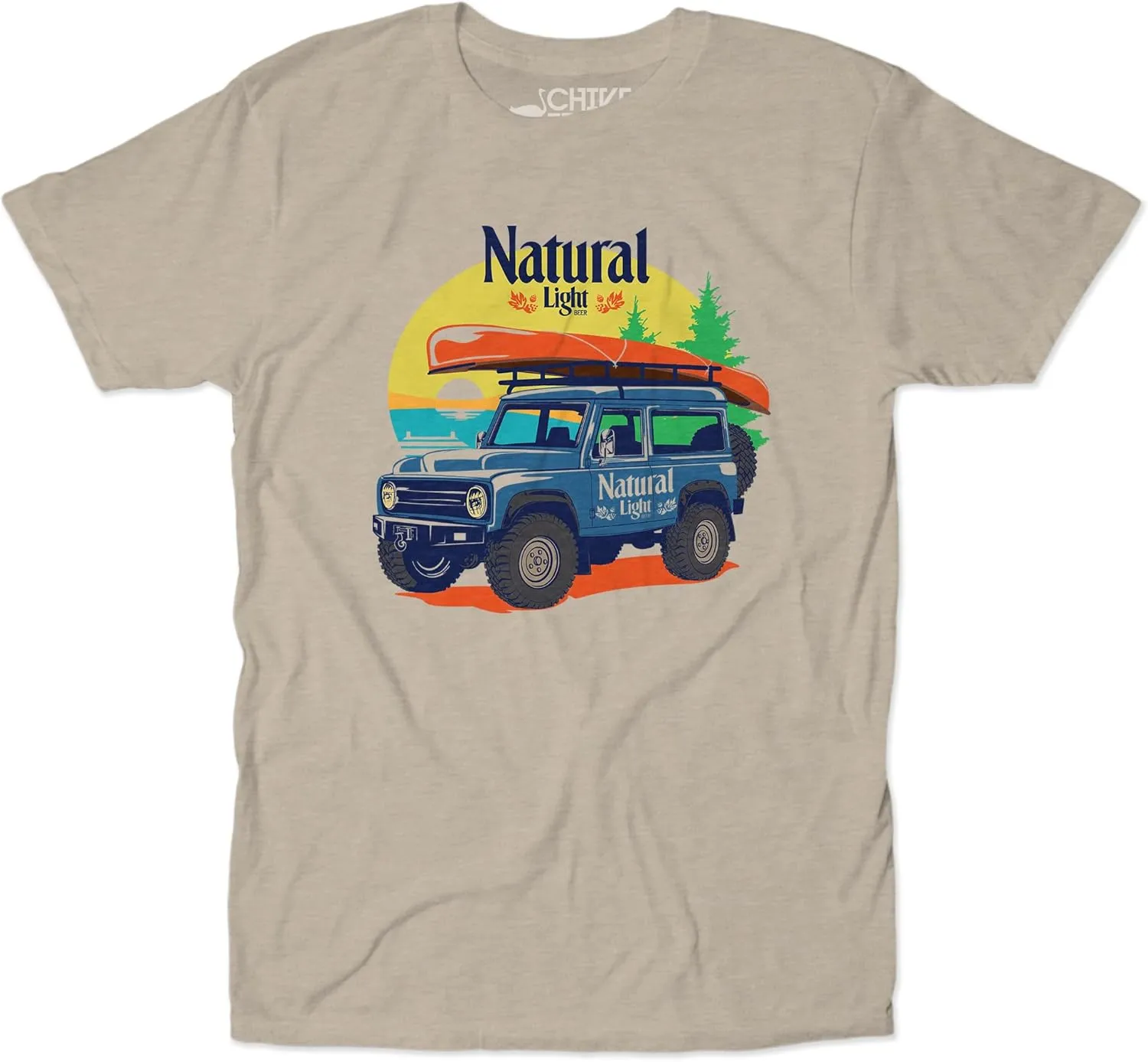 Natural Light Acting Natural Bus Retro Natty Beer 70s T-Shirt