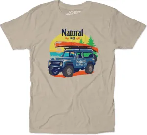 Natural Light Acting Natural Bus Retro Natty Beer 70s T-Shirt
