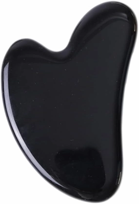 Natural Black Obsidian Gua Sha Roller Set Facial Lift Massager Jade Stone Skin Scraper,Type 11