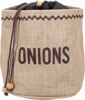 Natural Elements Onion Bag with Blackout Lining, Hessian, Brown, 20 x 20cm