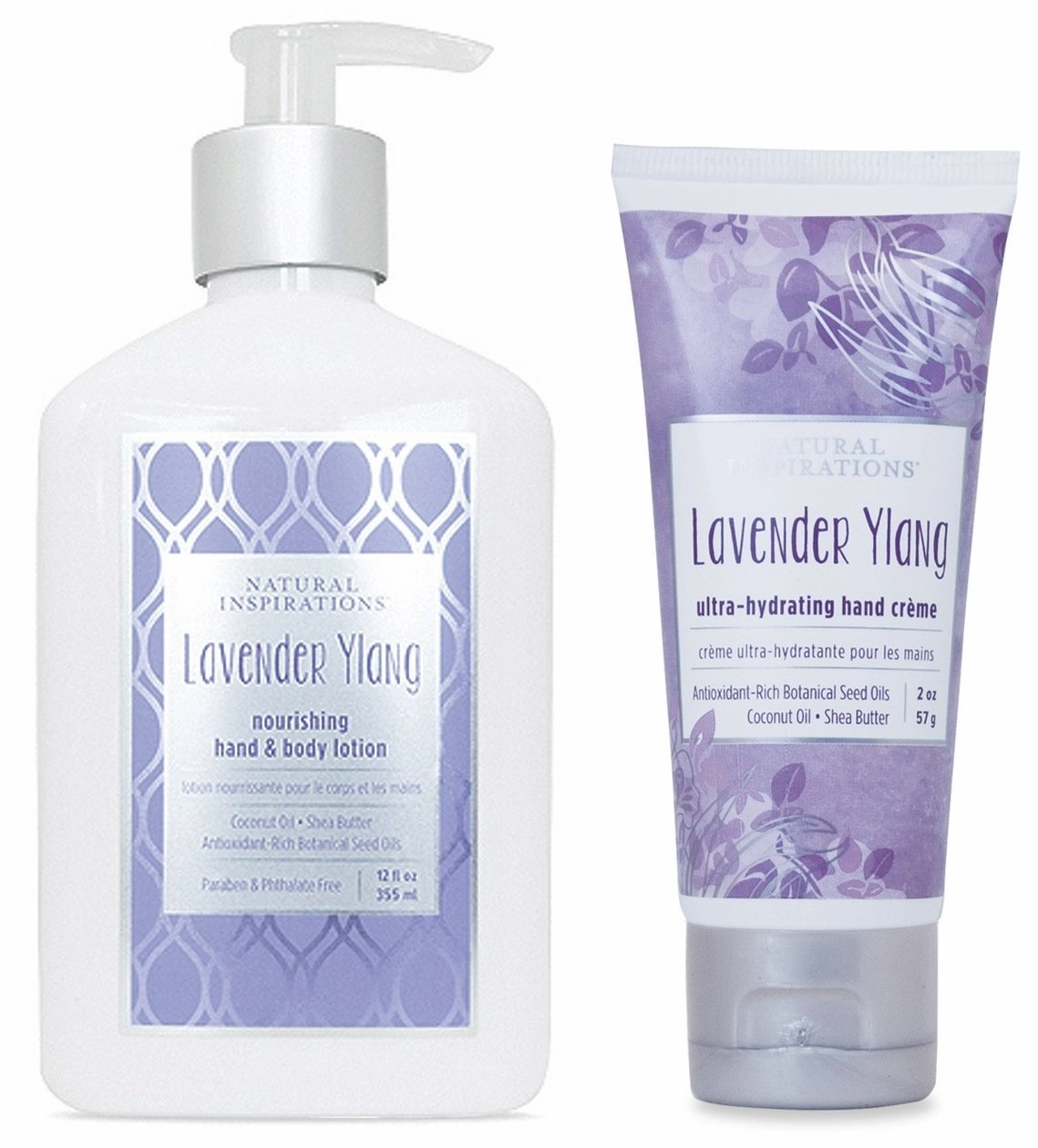 Natural Inspirations Hand & Body Lotion and Hand Creme Gift Set - Lavender Ylang