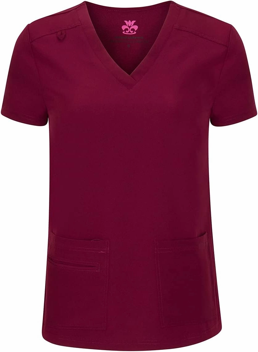 Natural Uniforms Women's Cool Stretch V-Neck Top and Cargo Pant Scrub Set with Regular and Petite Sizes