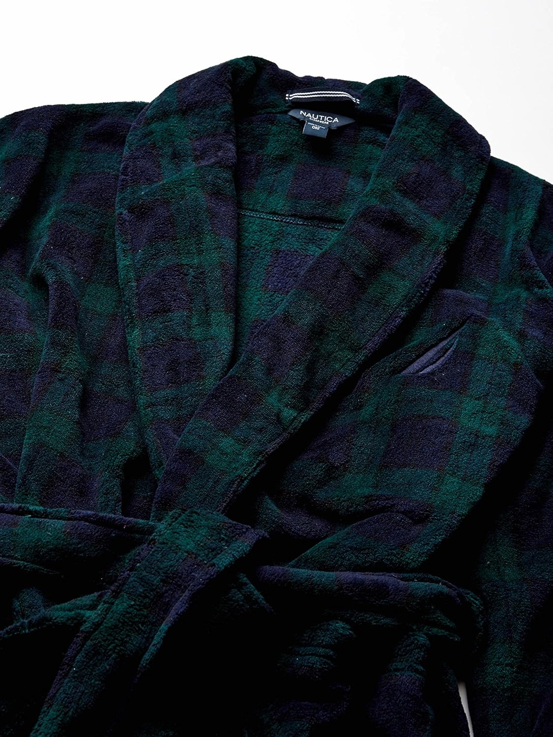 Nautica Men's Long Sleeve Cozy Soft Plush Shawl Collar Robe