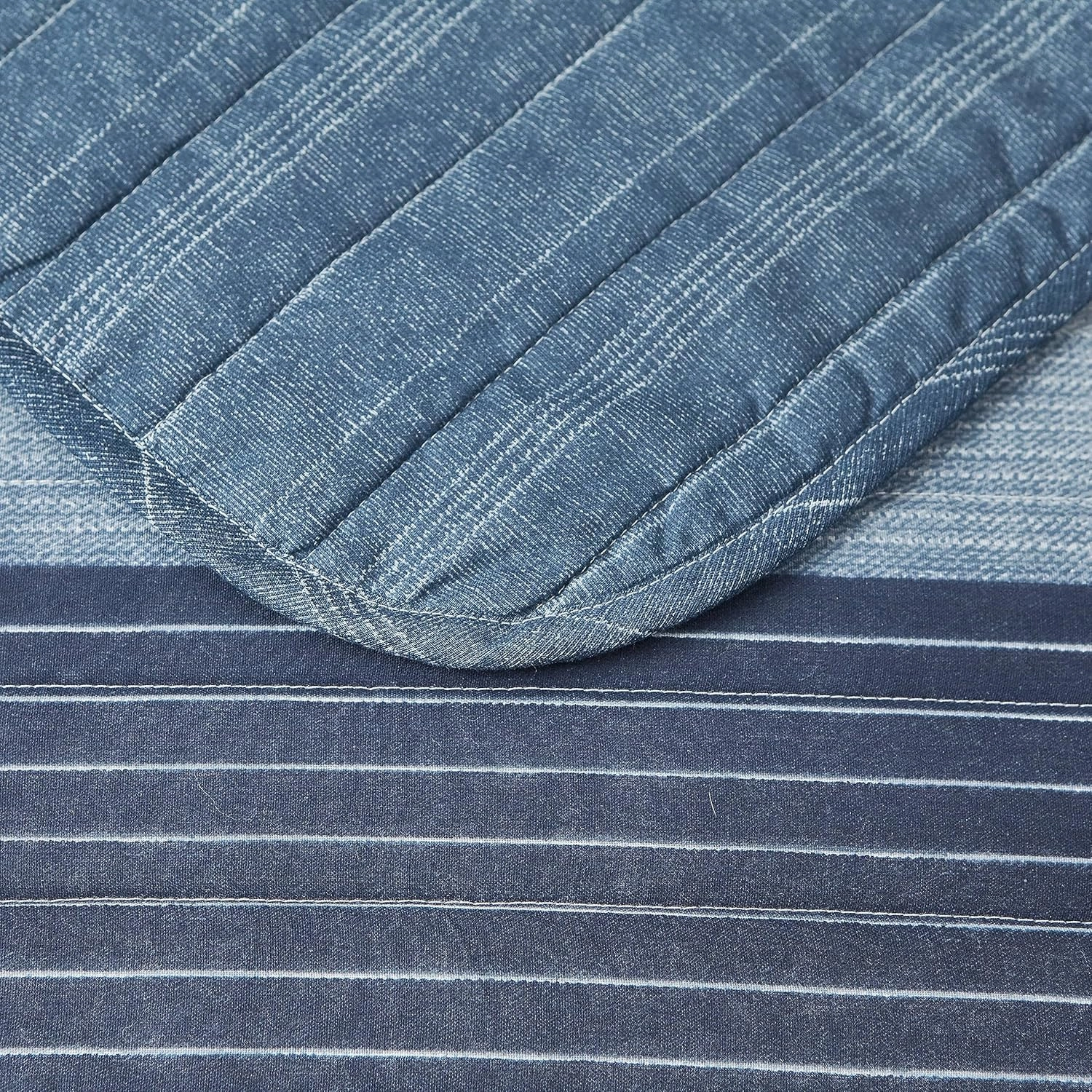 Nautica- Queen Quilt Set, Cotton Reversible Bedding Set, All Season Designer Home Décor (Ridgeport Blue, Queen)
