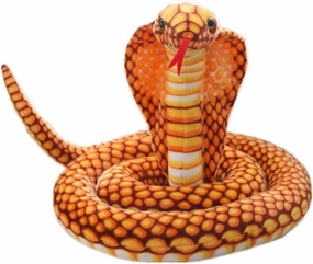 New Realistic Cobra Figure Lifelike Python Pit Viper Plush Toy Soft Stuffed Animal Snake Decor Birthday Gifts for Children (Yellow,28 inch)
