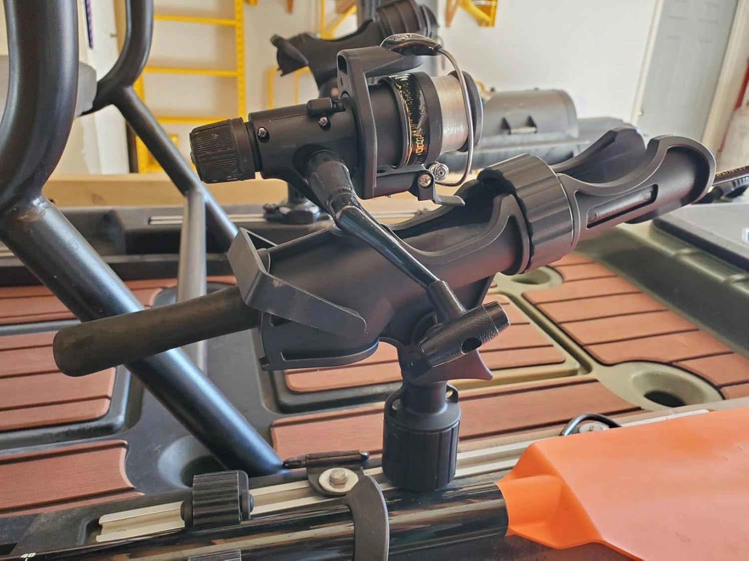 New Upgrade 360 Degrees MiniPort Fishing Rod Holder with Mini Rod Holder,Rod Holder with Track Mounting Base Kit with Installation Accessories and Tools