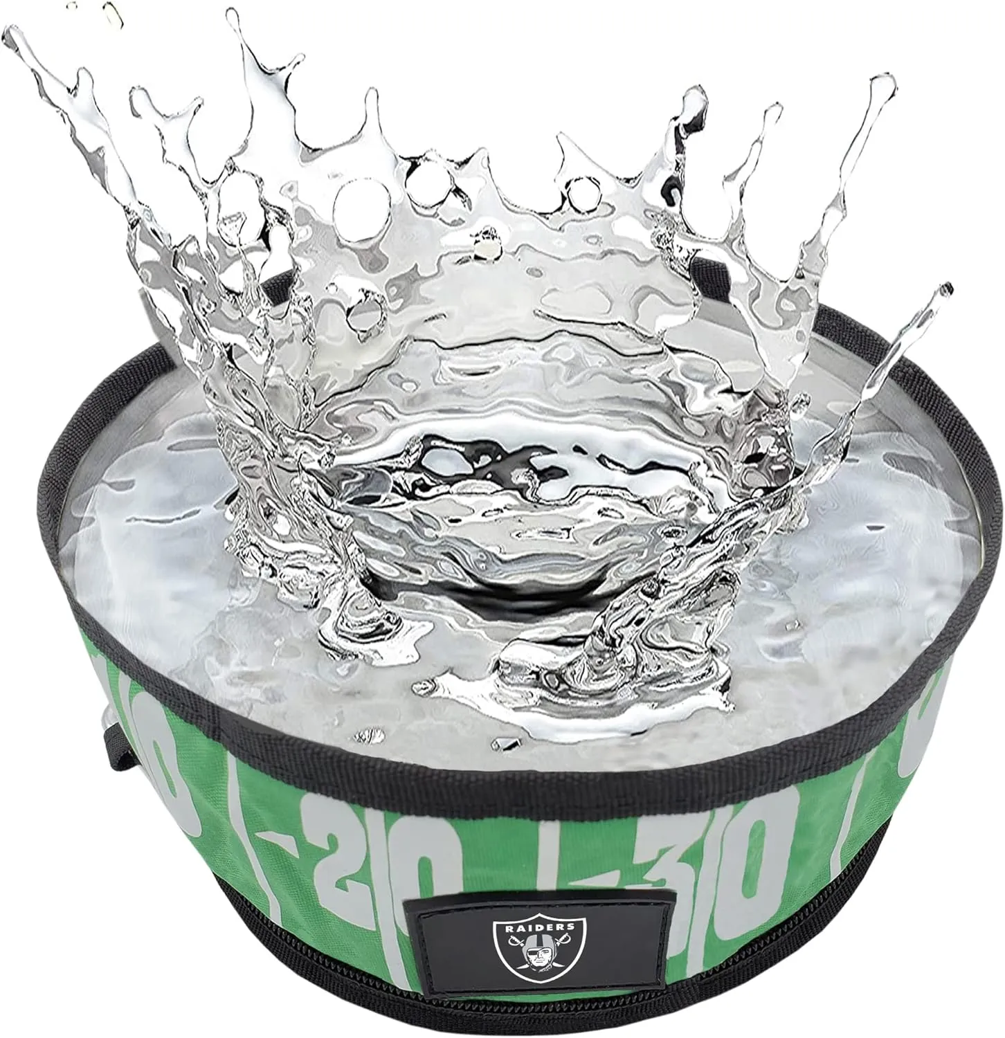 NFL Las Vegas Raiders Pets First Collapsible Dog Travel Bowl Set, 2 Pack Food and Water Bowls for Dogs, Best Portable & Lightweight Leak-Proof Dog Bowls for Travel